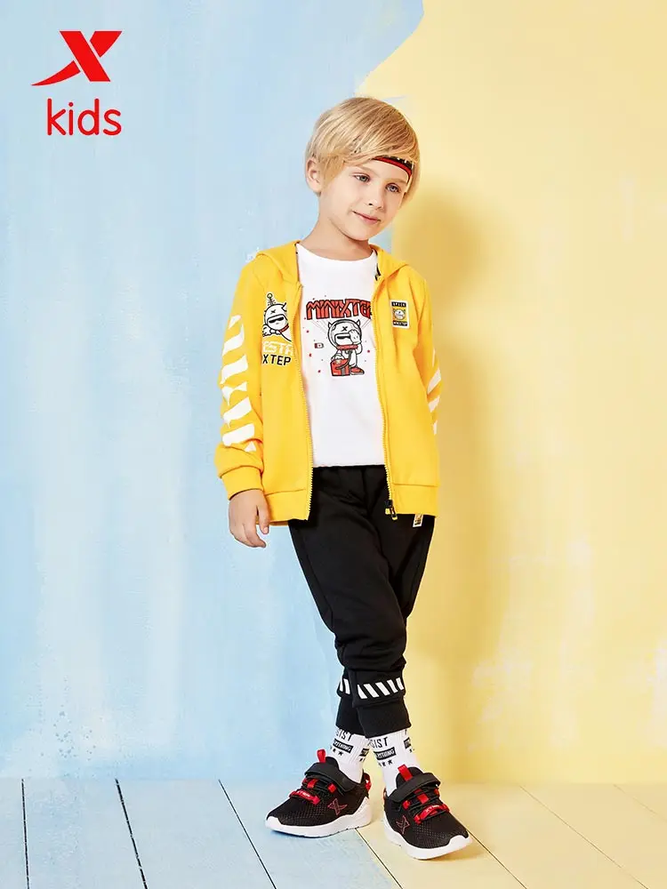 

Xtep Boys Fashion Sport Coats Suits Comfortable Kids Casual Loose Cartoon Sportpants Set Simple New 681325349178
