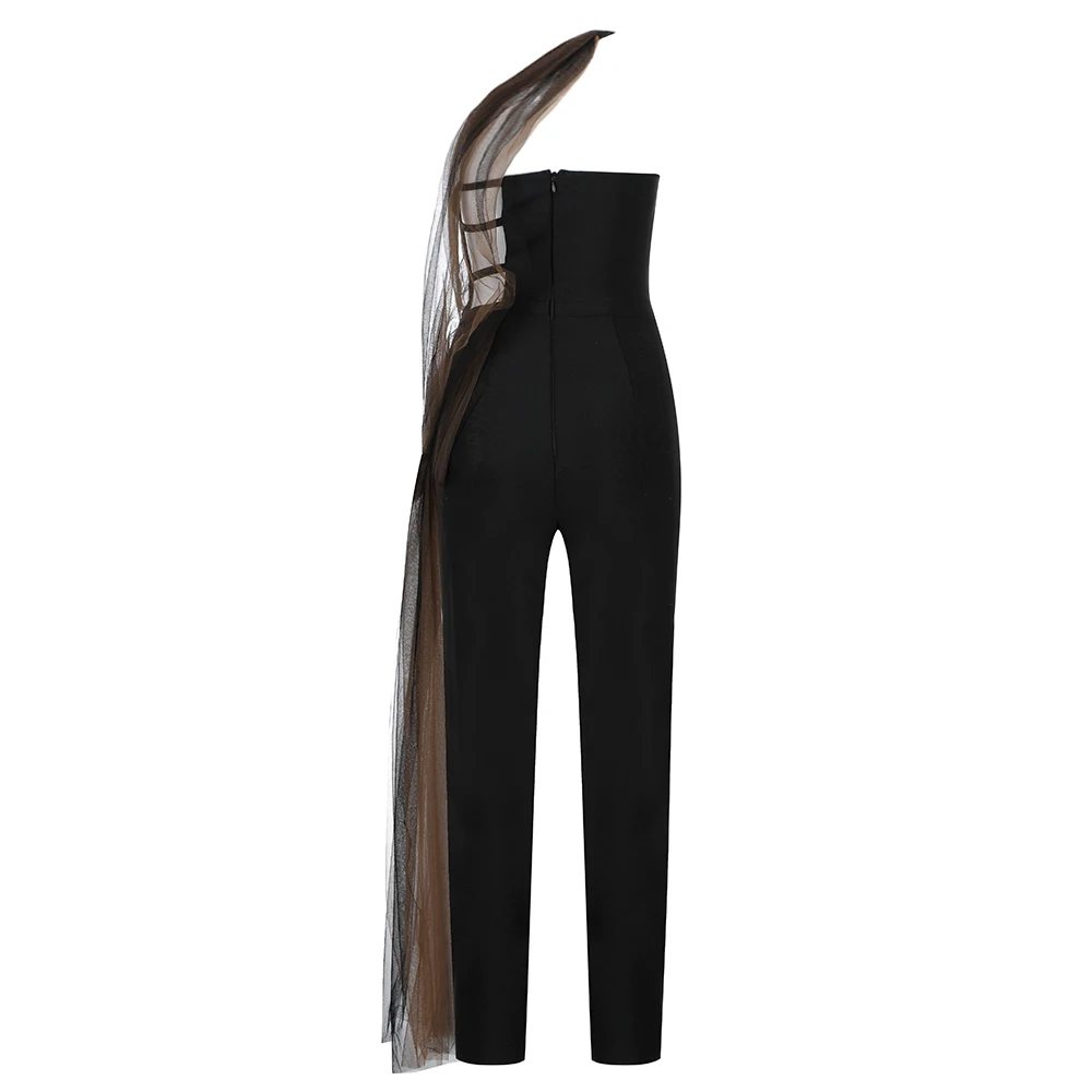 Ocstrade New Bandage Jumpsuit 2020 Women Sexy One Shoulder Black Bodycon Bandage Jumpsuit Celebrity Evening Party Club Jumpsuit Ocstrade New Bandage Jumpsuit 2020 Women Sexy One Shoulder Black Bodycon Bandage Jumpsuit Celebrity Evening Party Club Jumpsuit