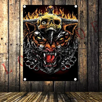 

It is Disgusting! Creative Tattoo Rock Heavy Metal Music Flags Banners Canvas Painting Tapestry Halloween Gift Decoration