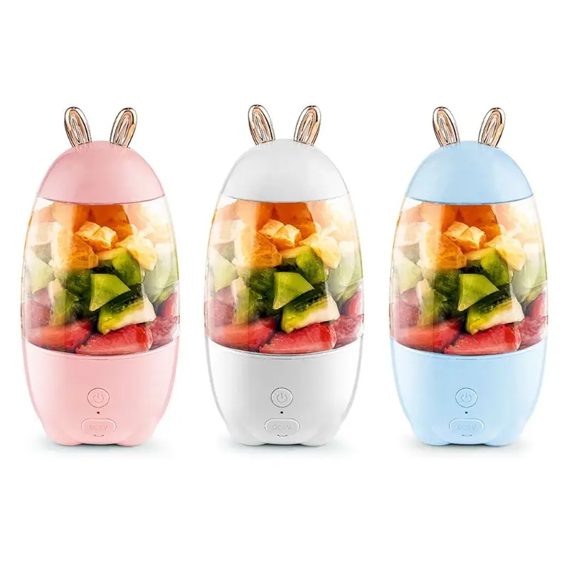 

330ml Portable Mini USB Rechargeable Electric Juicer Bottle Cup Fruit Blender Mixer Rabbit Shape Extractor U1JE
