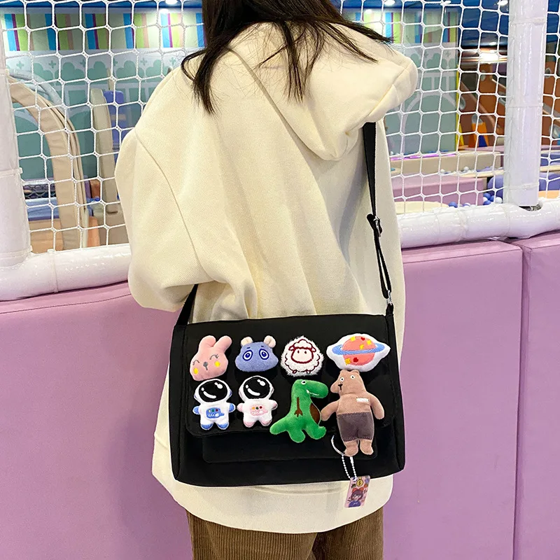 2022 new Japanese creative funny personality cute doll soft girl student  crossbody bag Korean casual shoulder bags for women - AliExpress Luggage &  Bags