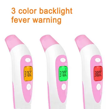 

1Pcs Multi-function Plastic 9.5*18*4.8MM Thermometer White Non-contact High Precision Sensor Large Screen Forehead Thermometer