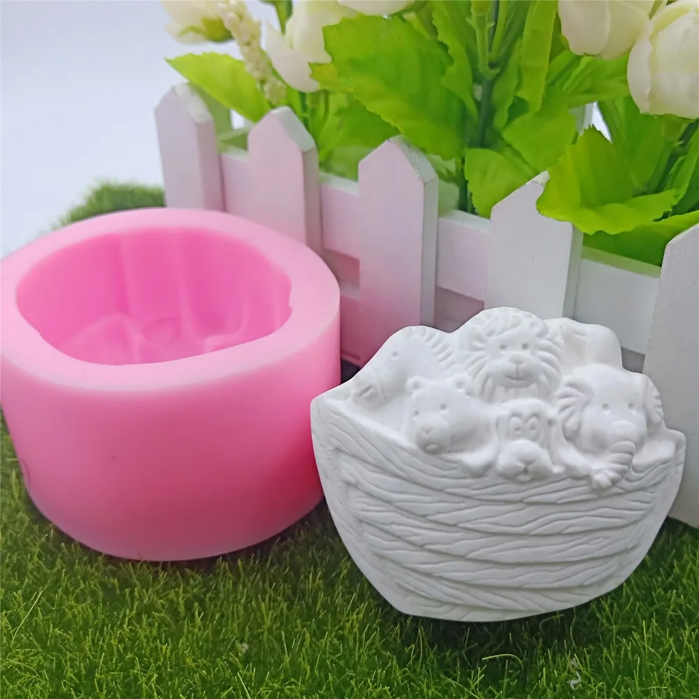 Five Animal Design Silicone Soap Molds 3d Silicone Mold Aromatherapy Gypsum Wax Mold Soap