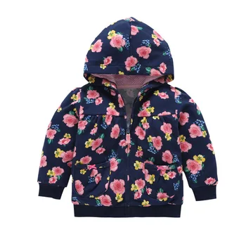 27kids  Kids Hoodies baby boys girls hooded sweatshirts cotton cartoon tops flower wear kids clothes Hooded Boy Top Baby Sweater 1