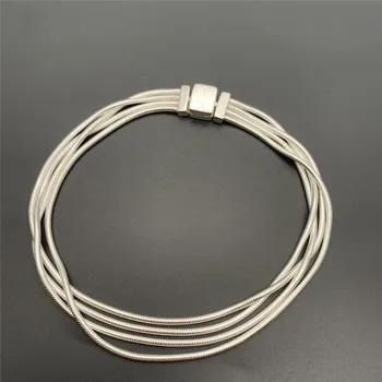 

100% 925 Sterling silver Reflexions Multi Snake Chains Bracelet For Women