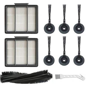 

10 Pcs Replacement Filter Side Brush for Shark ION Robot S87 R85 RV850 Vacuum Cleaner 1 Main Brush & 2 Pack HEPA Filter & 6 Side