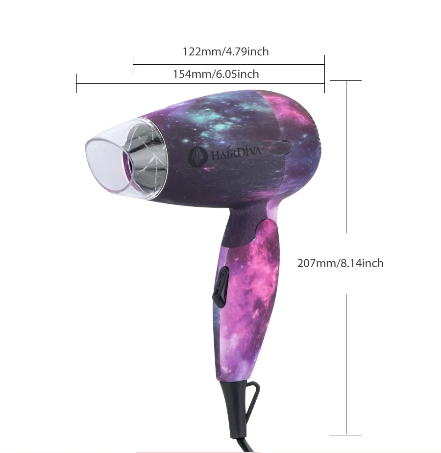 HairDiva Galaxy набор фен для волос Ионная Щетка для выпрямления волос и щипцы для завивки волос Фен Выпрямитель щетка с плойкой