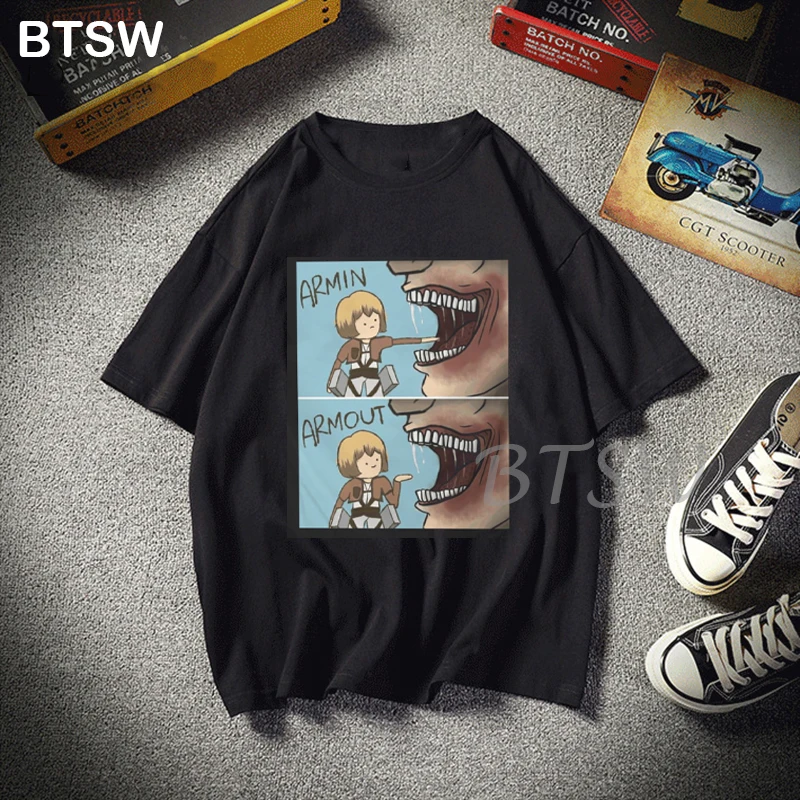 Newest Armin Armout Funny Aot Comic Tshirts Women Attack On Titan Mikasa Armin Style Fabric Streetwear Men T Shirt O Neck T Shirts Aliexpress