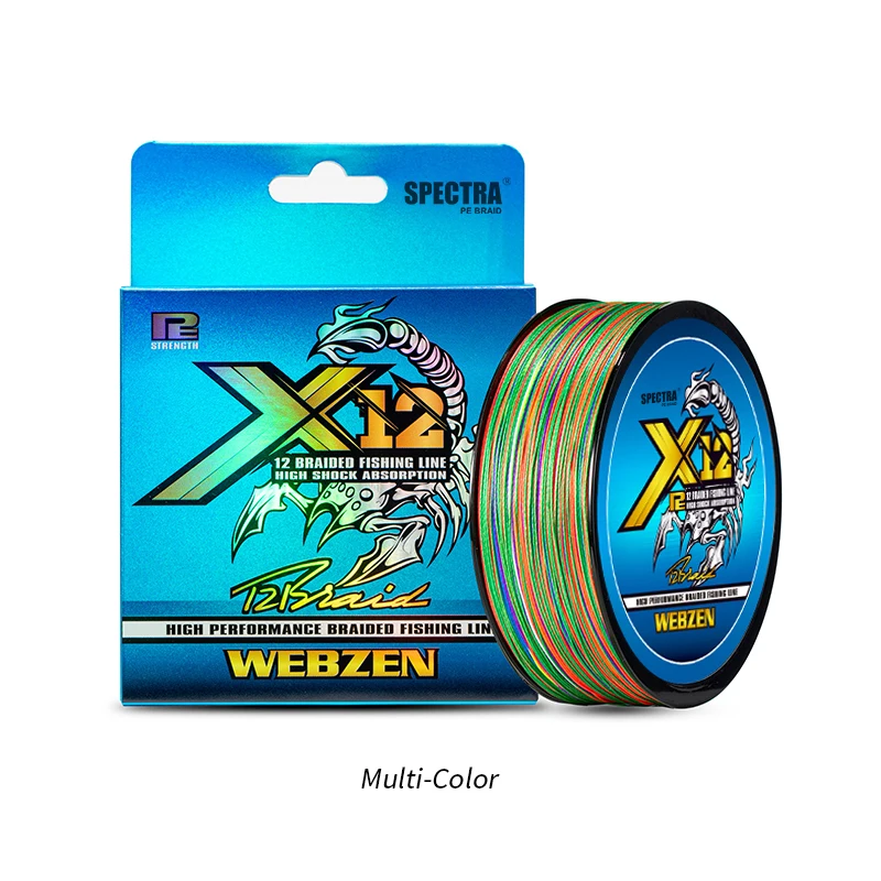 Spectra PE Fishing Line 12 Strands Multifilament 300M 500M Low