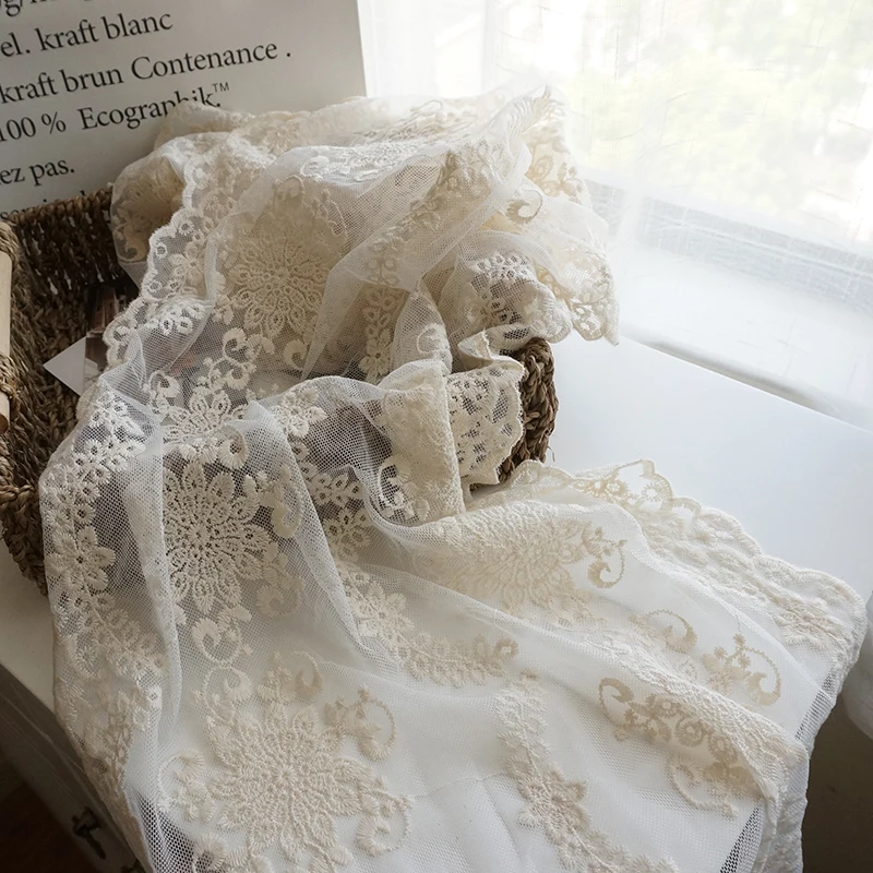 

Surface floral gothic embroidery lace sweet travelling photo scarf