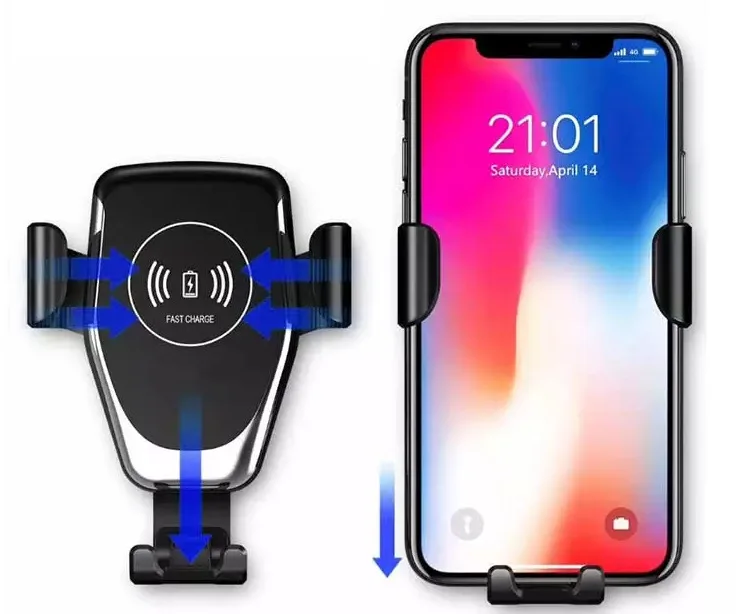 Qi автомобильное Быстрое беспроводное зарядное устройство для iPhone 8 8 Plus XS 7,5 Вт 10 Вт автомобильное беспроводное зарядное устройство для samsung Galaxy S8 S9 S10 Note 9 зарядное устройство