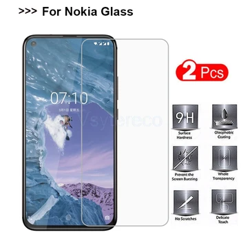 Перейти на Алиэкспресс и купить 2 шт пленка для мобильного телефона Nokia 2 V 2,2 3,1 A C 3,2 4,2 Стекло 9H закаленное стекло для Nokia 9 PureView X6 X7 X71 протектор экрана