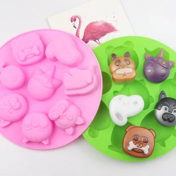 

ming hao 8 Even Creative Unicorn Pet Dog Silicone Cake Mould DIY Kitchen Bakery Chocolate Ice Tray