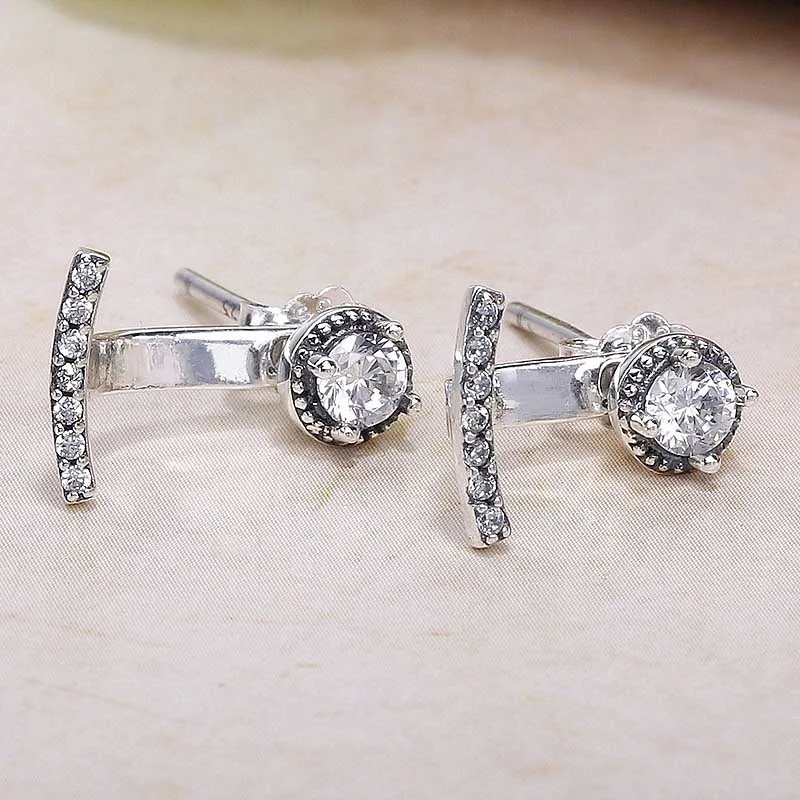 Оригинальные, опт, абстрактные, элегантные серьги-гвоздики с кристаллами для женщин, 925 пробы, серебряные серьги, свадебный подарок, хорошее ювелирное изделие