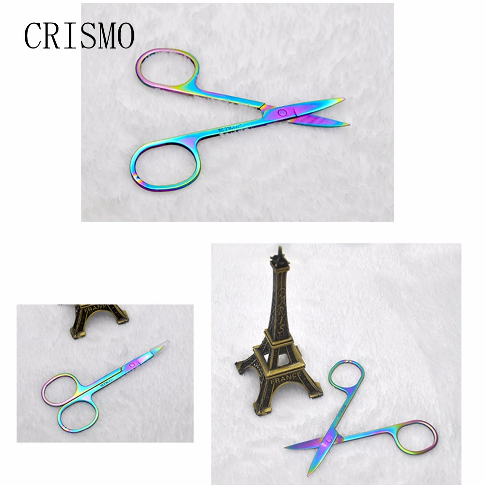 CRISMO 1 шт. модные портативные ножницы для стрижки бровей из нержавеющей стали
