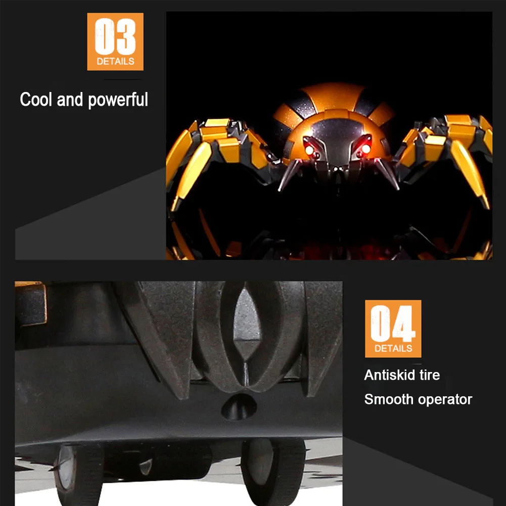 4CH Дети 360 вращение usb зарядка звуковая игрушка Инфракрасный моделирование дистанционное управление RC модель светодиодный фонарик механический паук