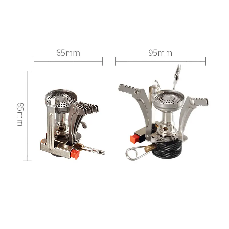 MENFLY Butane Gas Cylinder Adapter Mini Burner Outdoor Lighter for Camping Stove Equipment Portable Triangle Picnic Gas Cooker