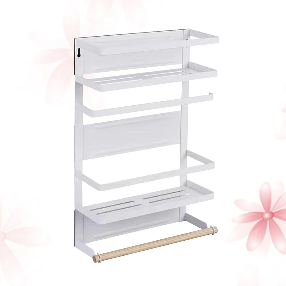 33x49 см Многофункциональный кованый магнит для железа Fridger Rack компактный кухонный стеллаж для специй стеллаж для хранения приправ полка для бутылок