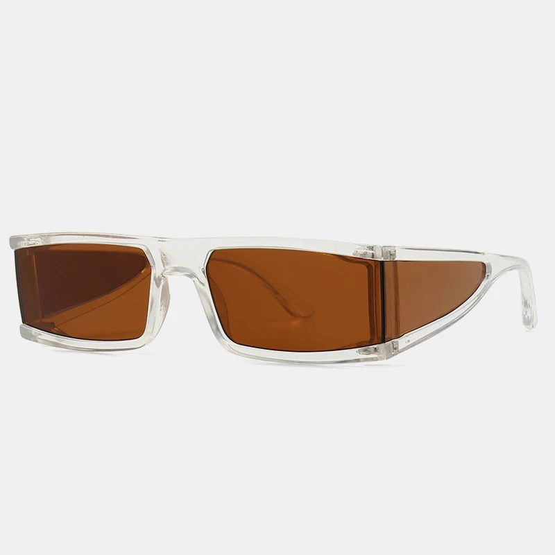 Новые мужские и женские солнцезащитные очки ROYAL GIRL, ретро Квадратные Солнцезащитные очки с небольшой оправой, Модные Винтажные Очки, фирменный дизайн ss556 - Цвет линз: C3 Brown