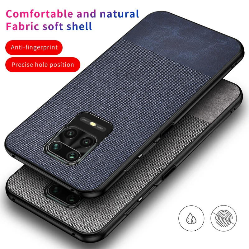 Чехол для Xiaomi тканевый жесткий чехол с потертостями чехлы телефонов Redmi Note 9 Pro Max