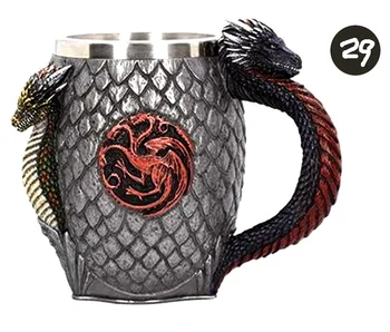 

Game of Thrones Gourde Skull Mug Viking Horn Viking Mug Beer Drinking Horn Coffee Mugs Tea Cup Halloween Bar Drinkware Gift