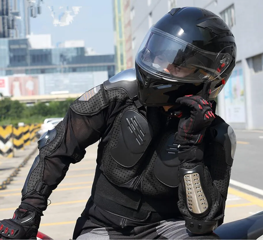 Мотоцикл броня из нержавеющей стали Броня гоночный доспех анти-осень дышащая защитная одежда мужская летняя