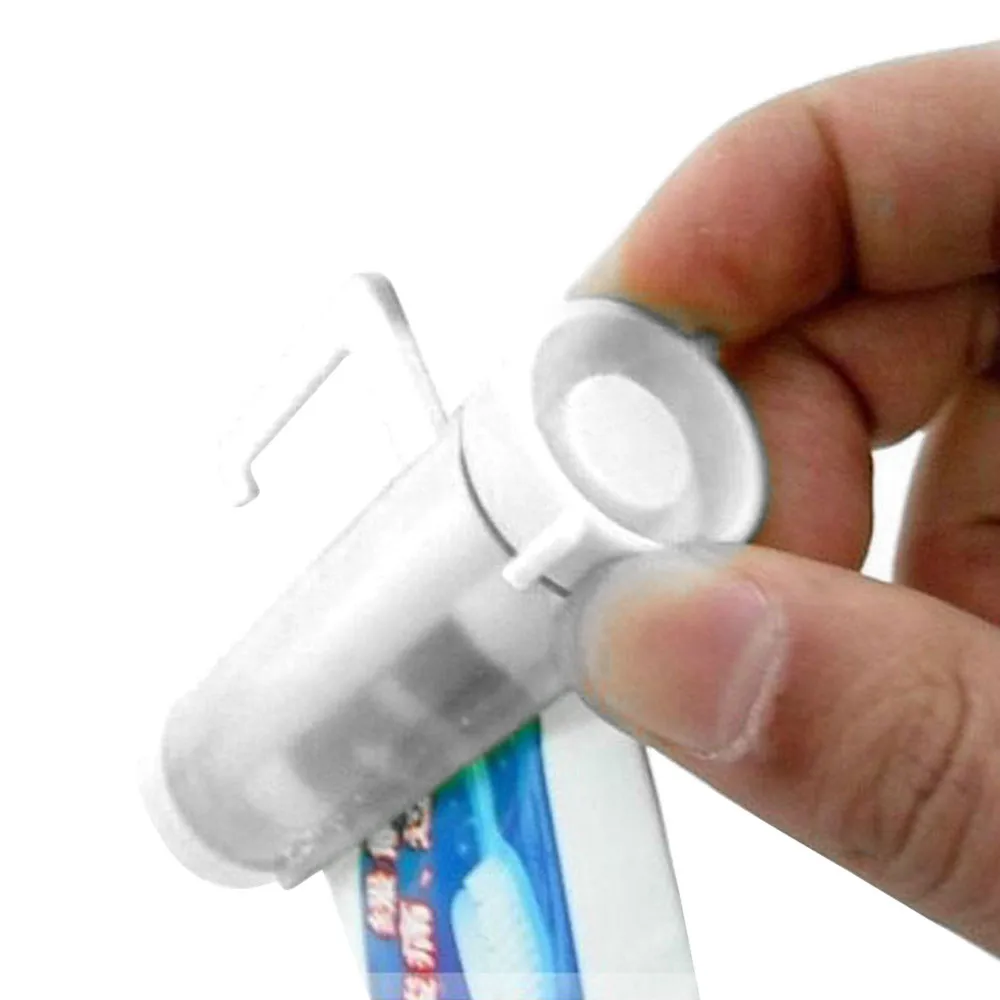 ABS Cute Rolling Squeezer Toothpaste Dispenser Tube Partner Sucker Hanging Holder Storage Rack Organizer Candy Colors - Цена: 