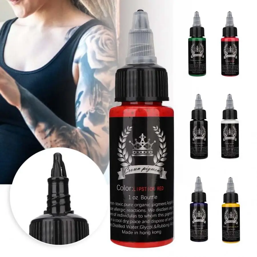 

Plant Extract Semi-Permanent Tattoo Pigment Ink Long Lasting Tattoo Accessory Eyebrow Eyeliner Lip Body Arts Paint Makeup