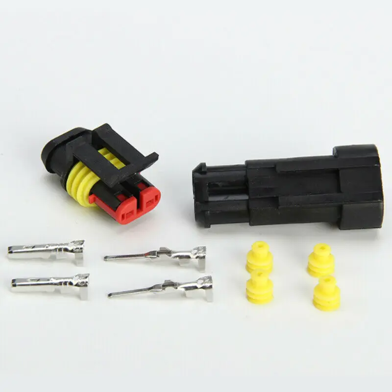 

5 Sets Car Waterproof 1.5mm Terminals 2Pin HID Plug Auto Xenon lamp Plug Automotive Electrical Wire Connector
