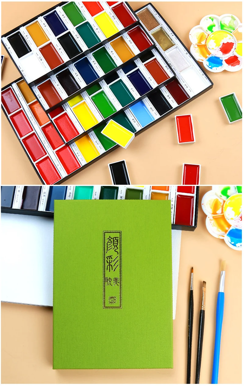 Kuretake Gansai Tambi Watercolor Paint MC20/Starry Pearl Gem 12V 18V 24V 36V 48V Colors watercolor painting set