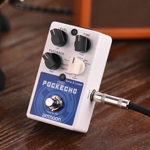 Ammoon POCKECHO Delay& Looper гитарный эффект педаль 8 эффектов задержки Макс. 300 С Петля время нажатия темп функция True Bypass
