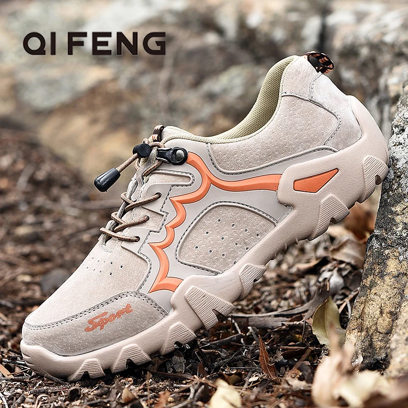 

Size38-48 уличная спортивная походная обувь, износостойкие треккинговые кроссовки из натуральной кожи, удобная мужская прогулочная обувь