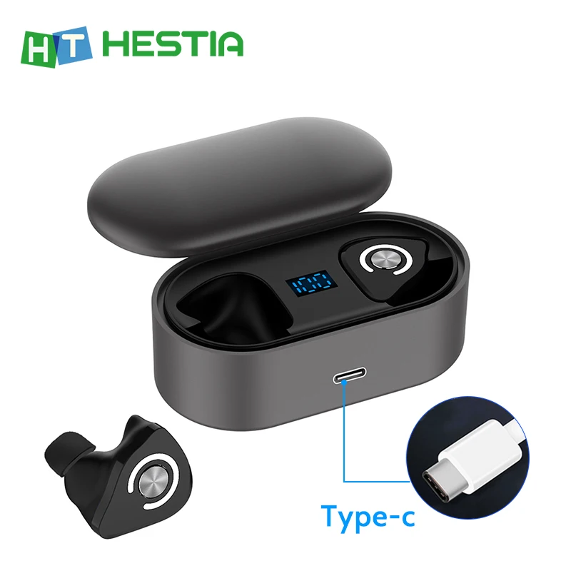 Baratos Auriculares tipo c 5,0 auriculares Bluetooth auriculares inalámbricos TWS auriculares estéreo auriculares deportivos Bloototh pantalla LED con micrófono