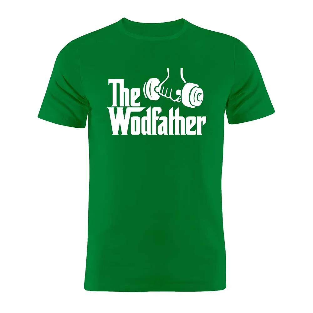 Мужская футболка хлопок The Wodfather Wod тренировка дня мотивация художественная работа Подарочная футболка