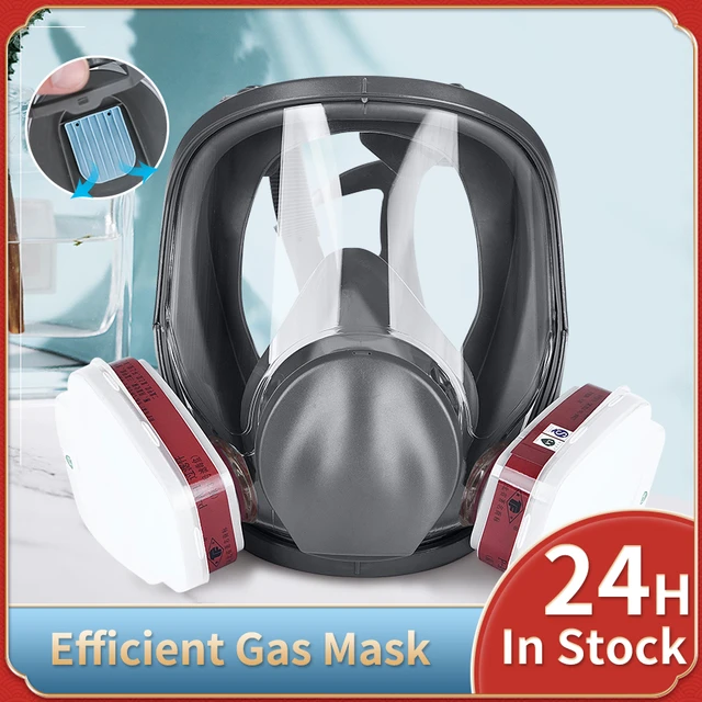 Masque chimique 6800, masque à gaz, respirateur, peinture, insecticide,  pulvérisateur, silicone, filtre intégral pour soudage en laboratoire -  AliExpress