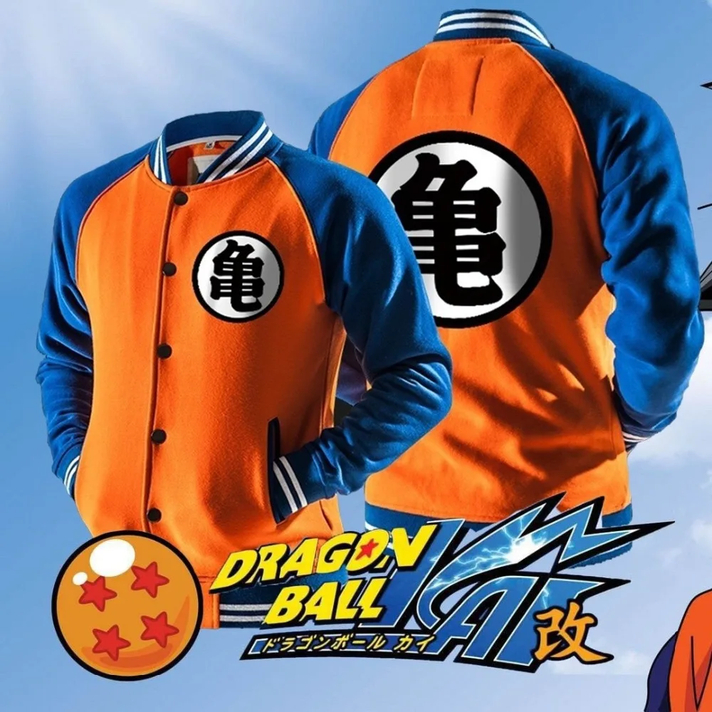 ZOGAA аниме Dragon Ball Гоку университетская куртка Осенняя Повседневная футболка с капюшоном пальто куртка брендовая бейсбольная куртка