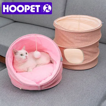 

HOOPET Winter Pet Cat House Detachable Cat Bed Breathable Various Styles Cat Pet Cave Cat Bed House With Cushion for Pets Cats