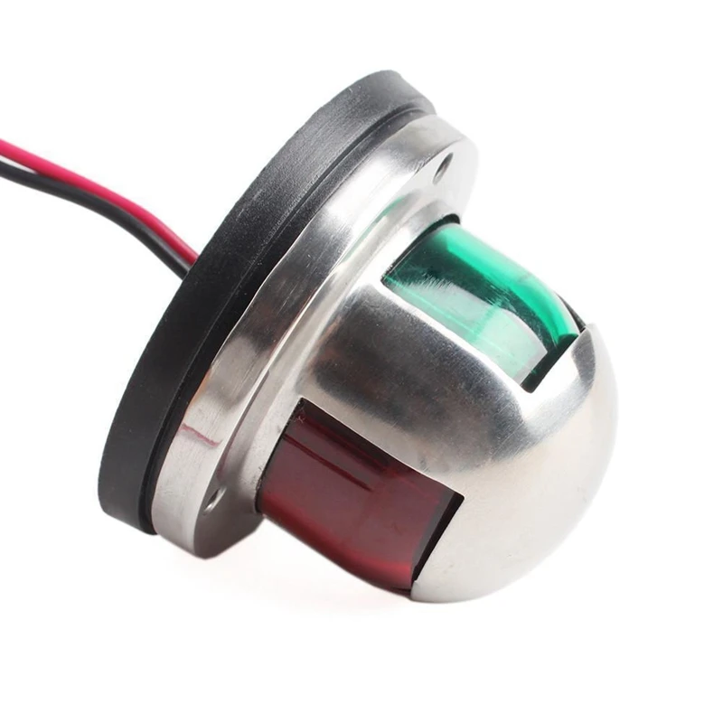 Для лодка яхта 12V Водонепроницаемый светодиодный навигационные огни Нержавеющая сталь красный зеленый парусных сигнальная лампа