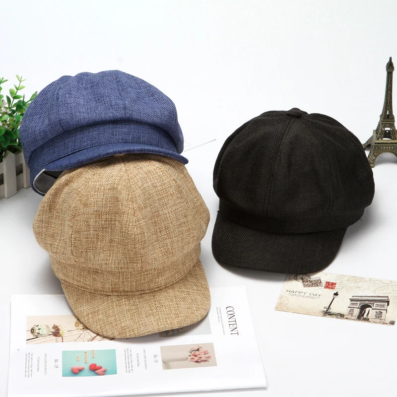 Women Hats Military Hat Fashion Beret Hats Women Octagonal Flat Cap Cotton Navy Hats Women Stylish Artist Painter Newsboy Army Cap