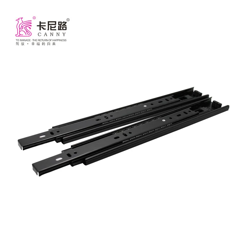 

Environmentally Friendly Electroplated Ball Bearing Mute Slideway 4510 Three Fold Drawer Slideway Three-section Drawer Track Sli
