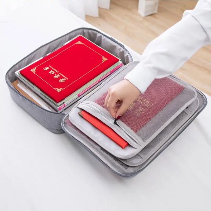

Multifunctional cationic document storage bag travel ID passport finishing package waterproof organizer men's cosmetic bag