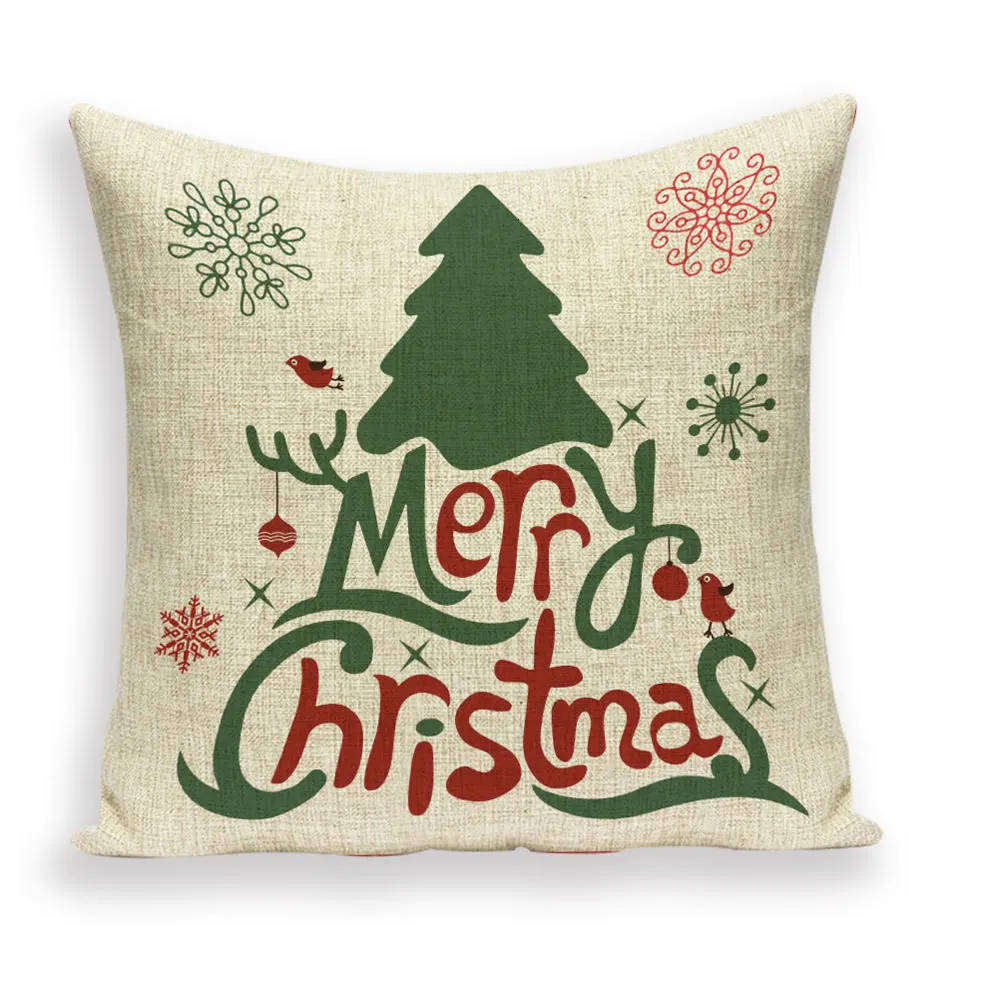Merry Christmas декоративные подушки крышка Санта Клаус Лось чехлы на подушки Fundas Cojines Decorativos Copri Cuscino подушка
