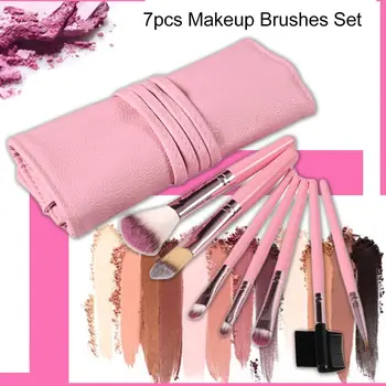 

7pcs Makeup Brushes Kits For Highlighter Eye Cosmetic Powder Foundation Eye Shadow Cosmetics Professional Brushes Set with Case