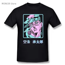 

Jojos Bizarre Adventure T Shirt Men's Pure Cotton Vintage T-Shirts Round Neck Anime Vampire Japanese Tee Shirt Clothes Unique