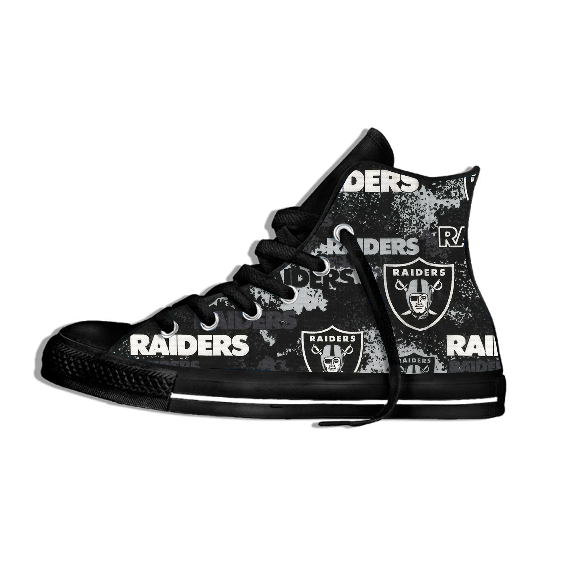 Raiders/легкая обувь для отдыха с высоким берцем; Мужская/Женская обувь в стиле Окленда; футбольные болельщики; Повседневная обувь; парусиновые дышащие кроссовки на плоской подошве - Цвет: D