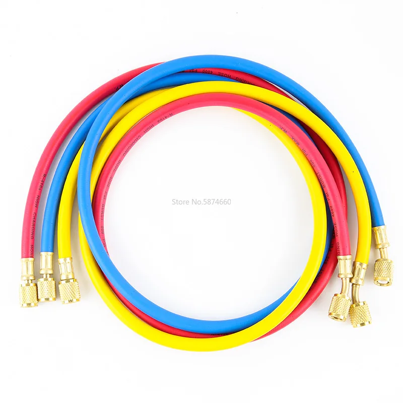 Car " AC Charging Hoses Tube for R134a R12 R22 R404 R502 Air Conditioning Refrigerant Tube 1/4" SAE Thread Hose Fluoride tube