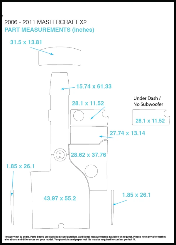 2006-2011 Mastercraft X2 коврик для кокпита лодка EVA Тиковый настил 1/" 6 мм