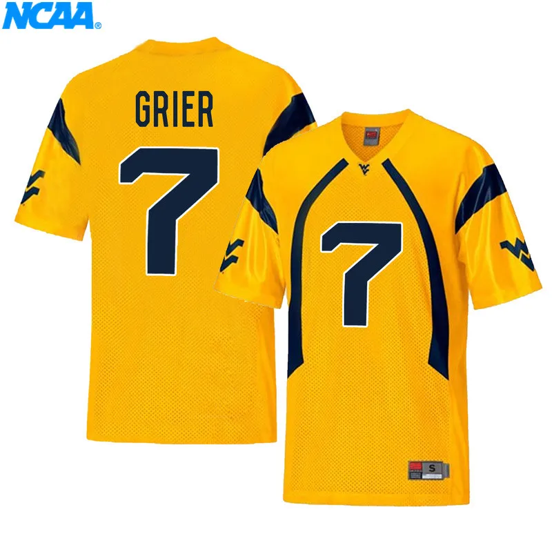 Новое поступление, высокое качество, Will Grier#7, Спортивная футболка для колледжа, трикотажные изделия, S-XXXL