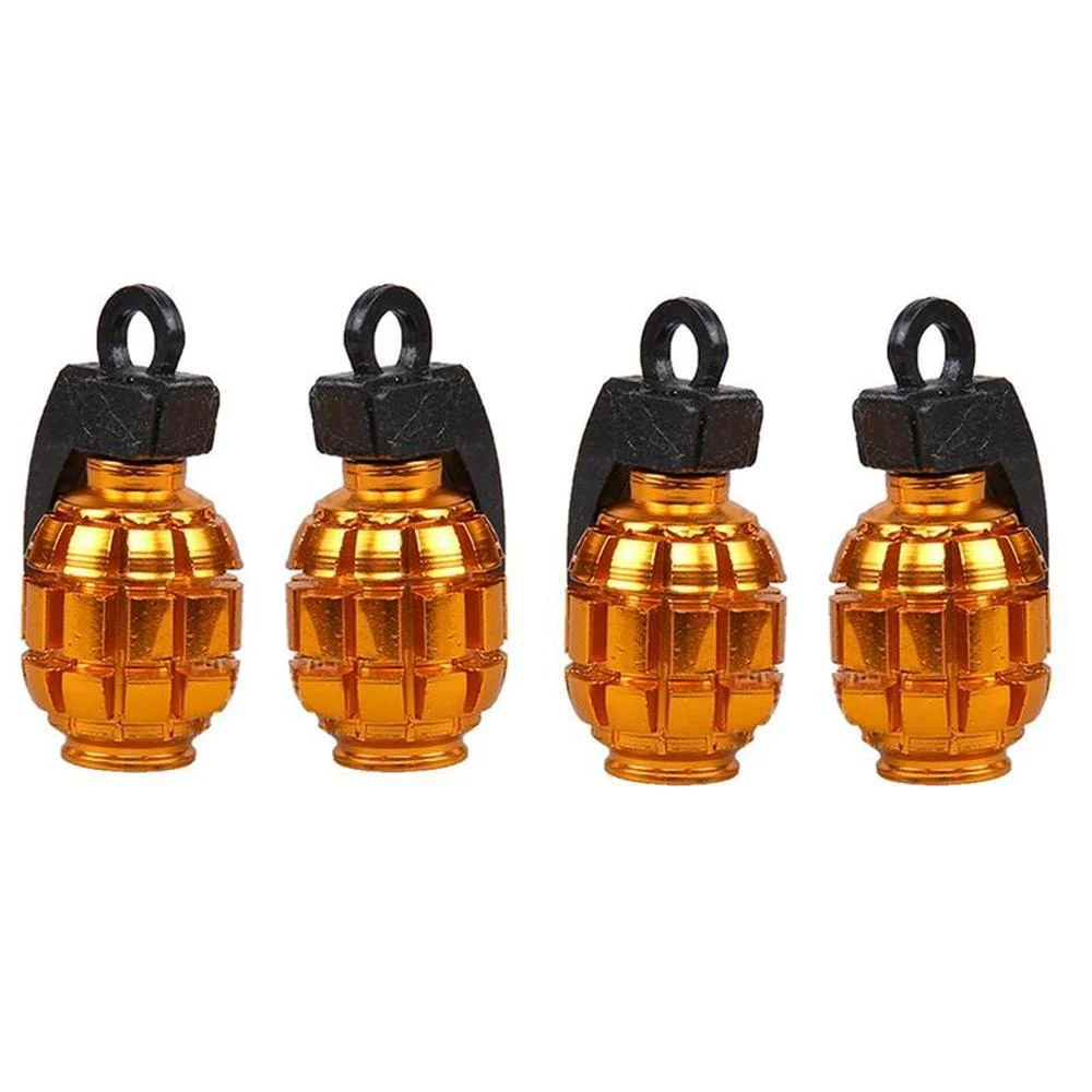 4Pcs/lot Universal Tire Valve Caps Car Styling for Fiat Audi Ford Bmw Lada Jeep Grenade Bike Moto Car Tires Wheel