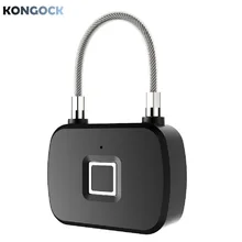 Anti theft security smart fingerprint lock, portable electronic keyless mini padlock for doors Bags and Luggage etc
